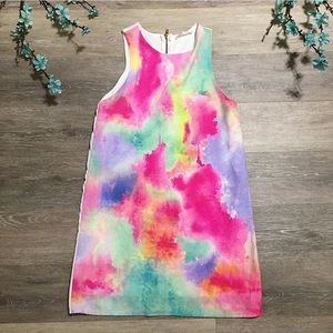 Watercolor Agaci Shift Dress